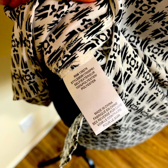 DR2 High-Low Sleeveless Top Oversized XS Black & White - Picture 12 of 13